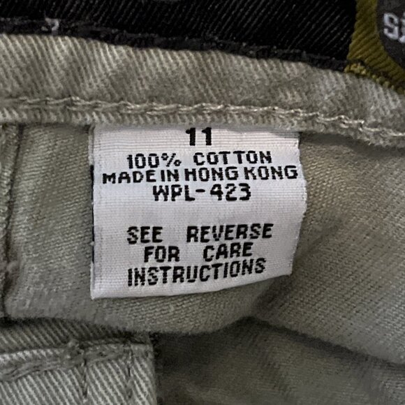 Women's VTG Levis SilverTab Khakis Cargo Pants 11 Light Green Canvas Baggy Skate - Picture 12 of 12